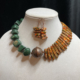 Asymmetric Green & Orange Stone
