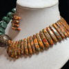 Asymmetric Green & Orange Stone