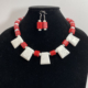 Bold Statement Red & White Howlite