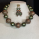 Green Pearls & Metal