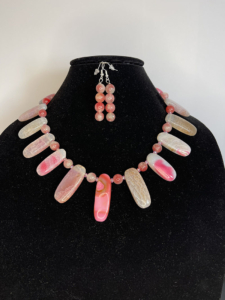 Pink Agate Bib Statement