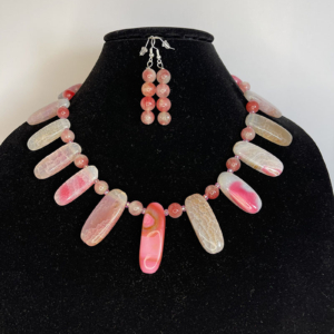 Pink Agate Bib Statement