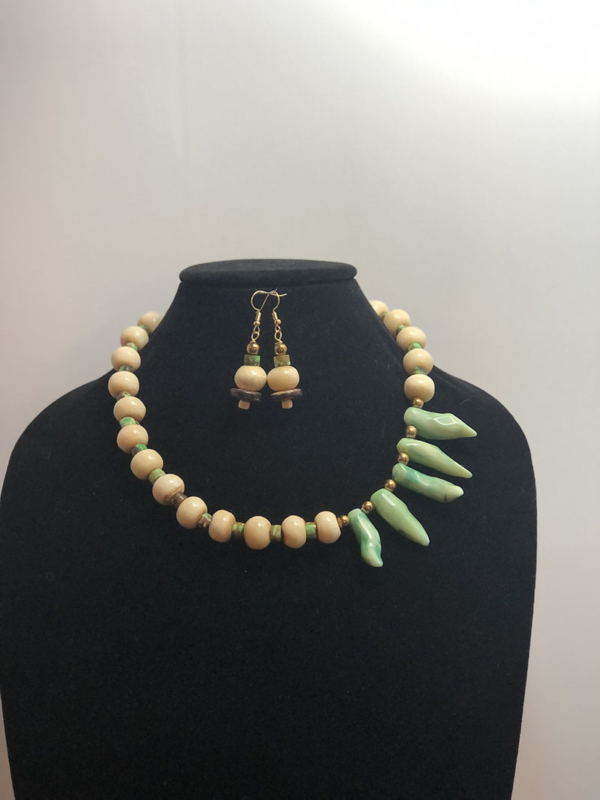 Asymmetric Bone, Green Coral